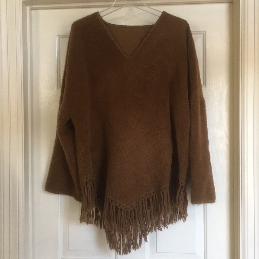 JJill Mohair/Alpaca Wool Fringed Tunic